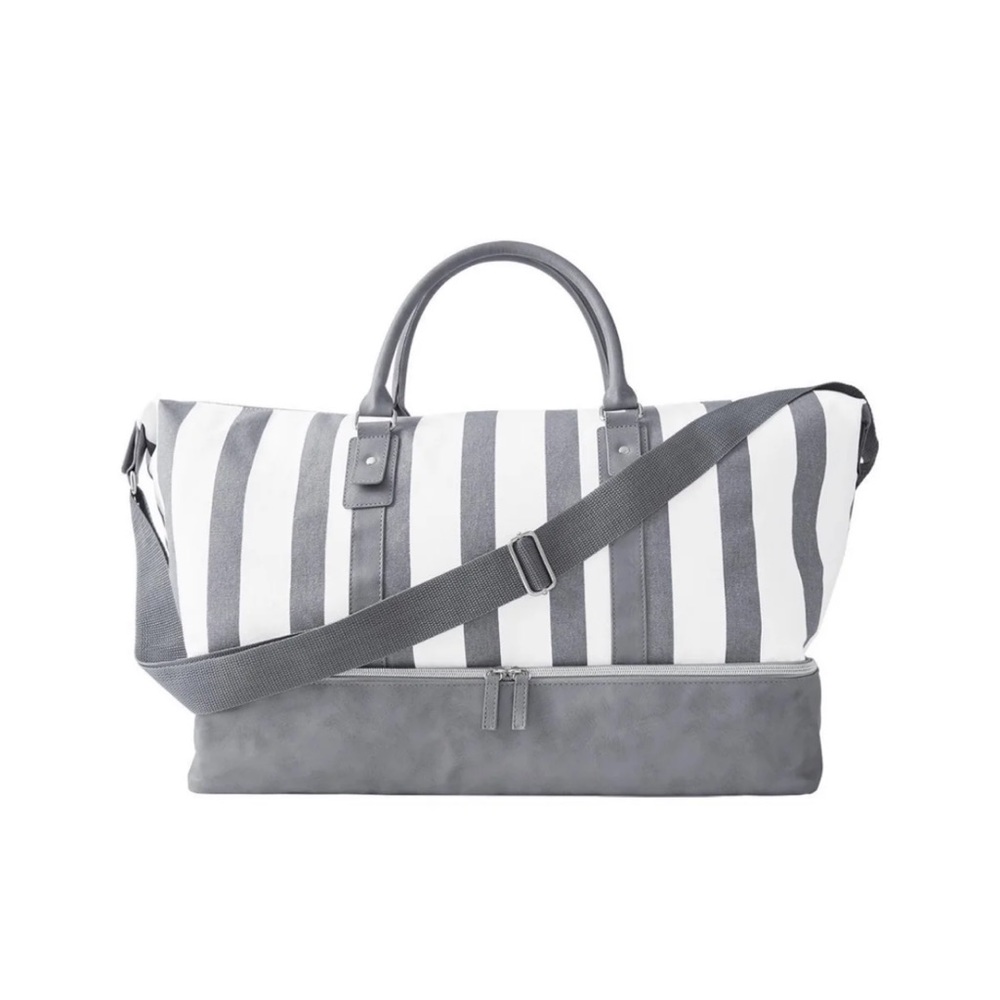NWT Ulta Beauty Stripe Weekender Duffel Bag